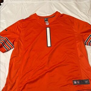 Nike Men's Chicago Bears Orange Jersey - Justin Fields